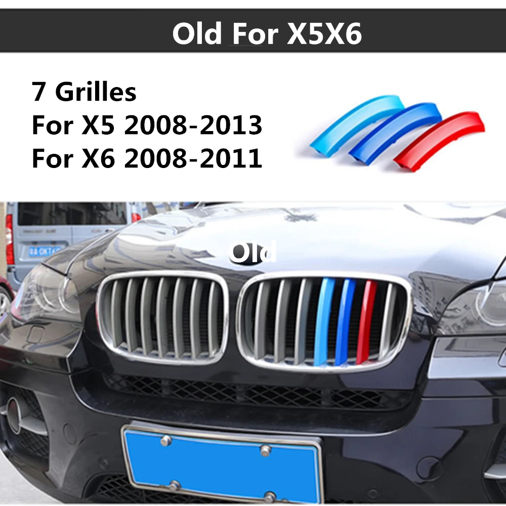 Для BMW X6 E71 2008 2011 X5 2013 3 цвета 3D Стайлинг передняя решетка радиатора отделочные