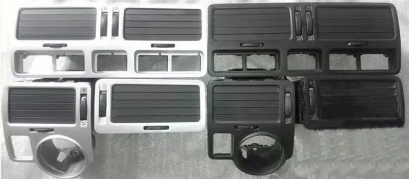 

3PCS/A Set Silver/Black Black dashboard outlet center console panel car air conditioning vent vent for Volkswagen Bora Golf 4