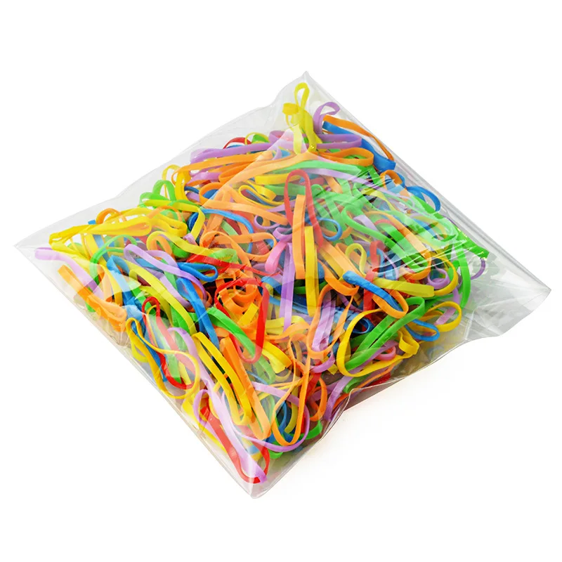 

100 pcs Rubber Hairband Rope Elastic Hair Accessories Girl Children Rubber Band Silicone Ponytail Holder Elastic Tie Gum Hair