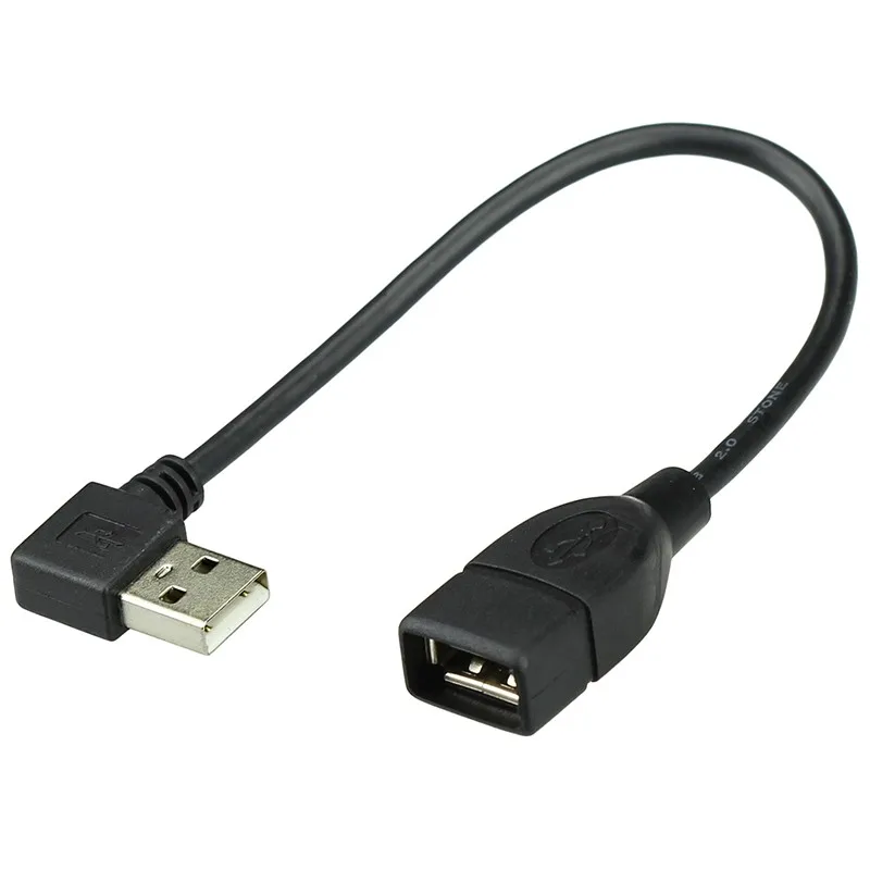 10 см 20 40 USB 2 0 A папа мама 90 Угловой удлинитель Кабель адаптер USB2.0 M/F