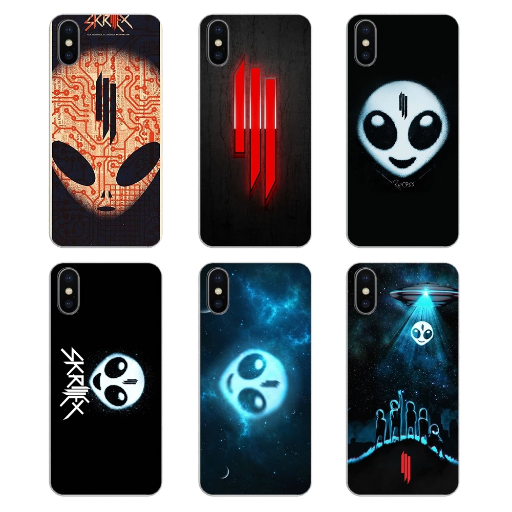 

For Motorola Moto X4 E4 E5 G5 G5S G6 Z Z3 G3 C Play Plus Skrillex and Alien Emoji Pattern DJ Band Music Art Silicone Cases Cover