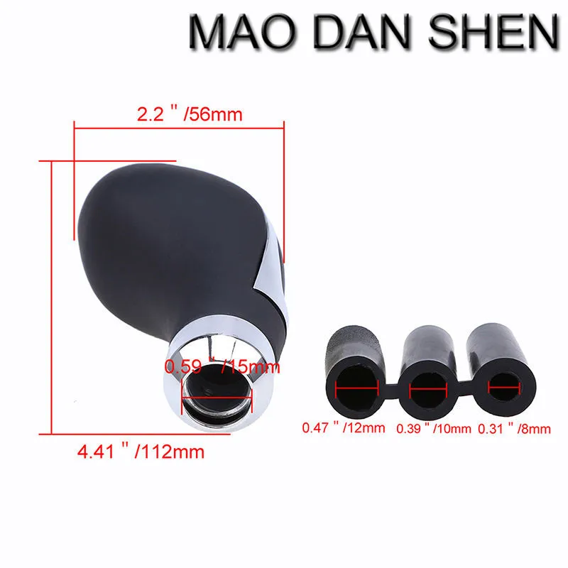 Cubierta de Palanca de cambio Manual de Palanca para coche de Cuero Negro estilo automático Palanca de cambios Universal Palanca de cambios MAO DAN SHEN