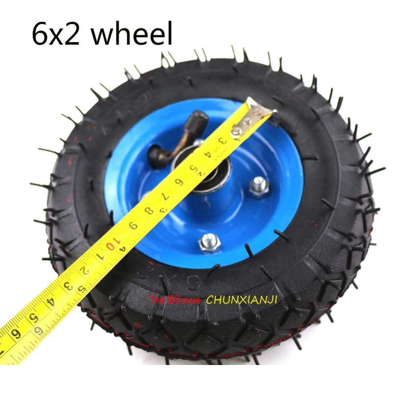 

Newest 6x2 tire tyre rim 6 inch 15cm pneumatic wheel pump wheel trolley cart wheel roller caster wheel caster 6*2