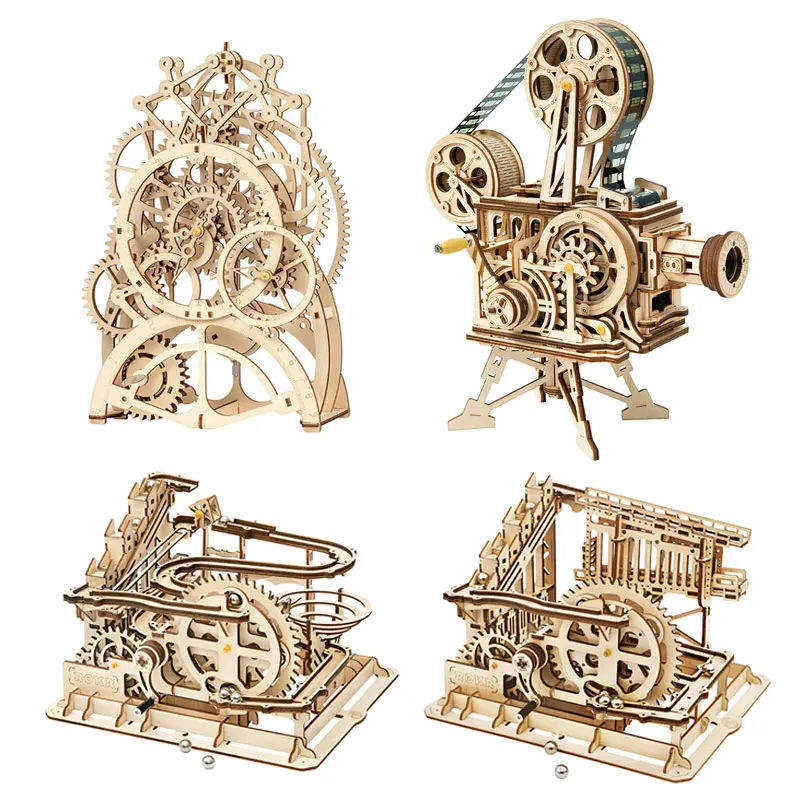 

Robotime DIY 3d wooden puzzle game assembly model building block toys gift for children adult drop shipping