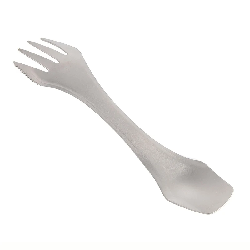 

3 In 1 Titanium Fork Spoon Set Tableware Ultralight High Hardness Environmental Utensil Combo Flatware Durable Cutlery