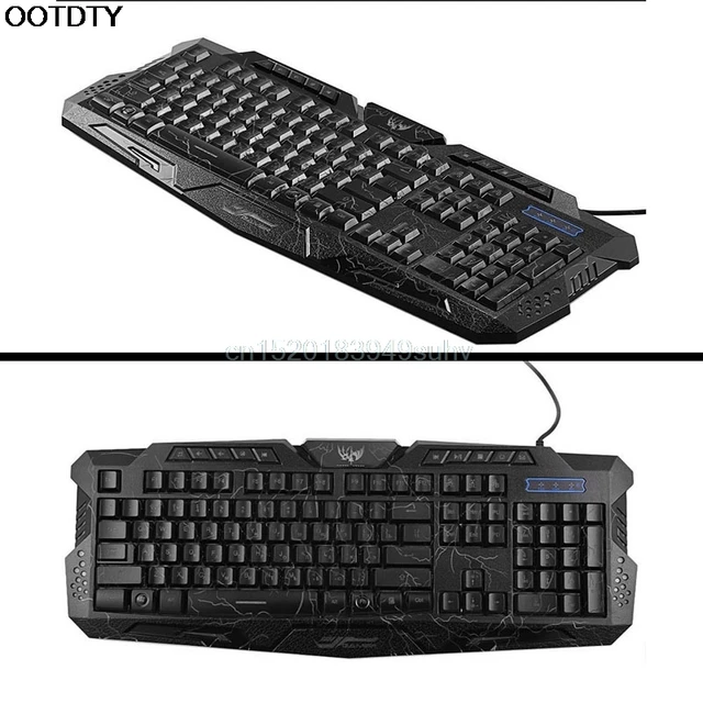 Best Price P Adjustable Crack LED Pro Gaming Keyboard USB Wired Powered Full N-Key For LOL Computer Peripherals- New hot