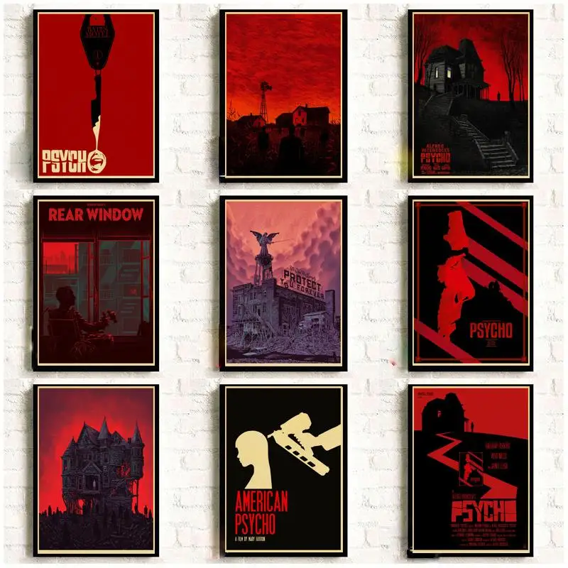 Psycho Classic Vintage Hitchcock Horror Movie Large Wall Art Poster Print
