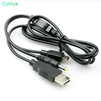 

100PCS New 1.2M Charger Power USB Data transfer Charge Cable Cord for Sony PSP 2000 3000 Game Console 2 in 1 cable cord