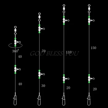 

1 Group Fishing Tackle Line Swivels Night Luminous Beads Pins Rolling Connector