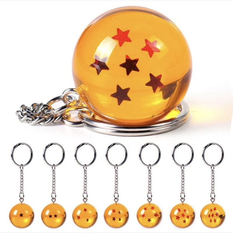 

Kids Toys Japan Anime Dragon Ball 7 Stars Balls Toys for Children Keychain Pendant Action Toy Figures Dragon Ball keyring 2.7cm