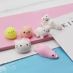 Дропшиппинг Squishy Hallo Kitty Аксессуары для телефона Kawaii Мини Мягкие силиконовые Squishi животные ручной сжимать игрушки забавные осьминог