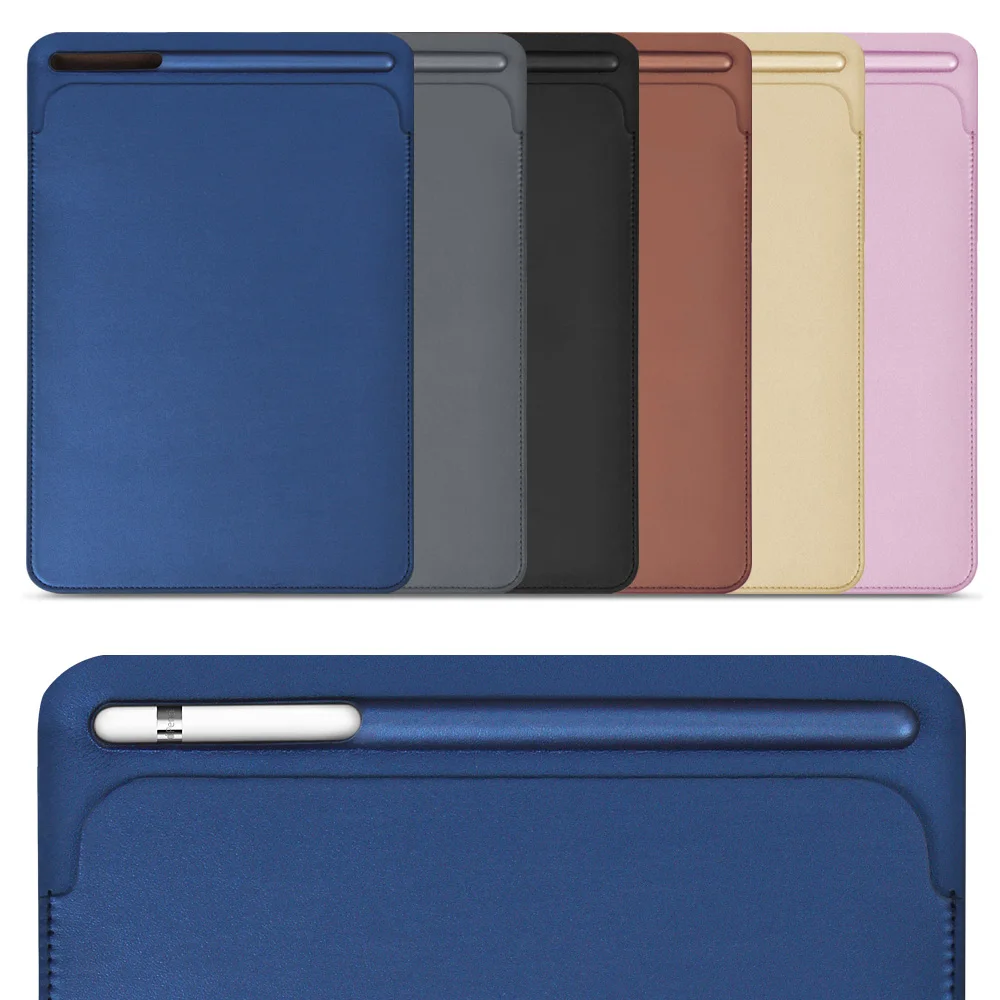 for iPad Pro 12.9 inch, ZVRUA New 2017 Premium PU Leather Sleeve Case