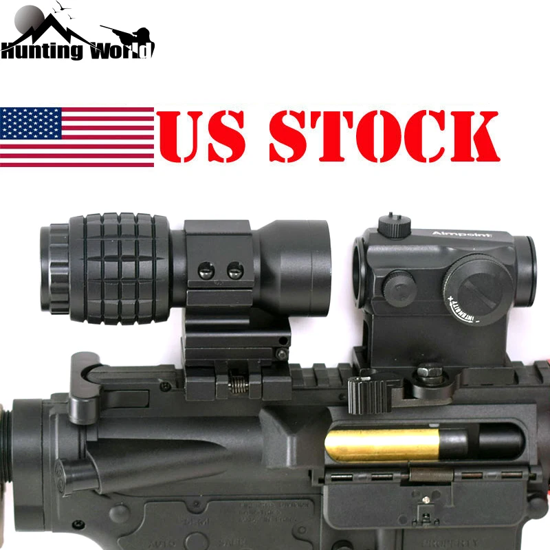 Тактический QD 3x Лупа Riflescope увеличительный прицел с откидным креплением подходит