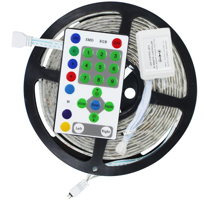 

270leds 54LED/M 5M 5050 RGB Waterproof Dream Color Color Changing Kit Horse Race LED Strip light + 25 key Remote Controller