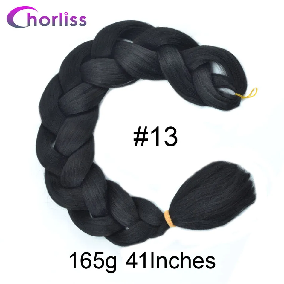 Chorliss, длинные Омбре, огромные косички, синтетические косички, волосы для наращивания, 165 г, натуральные, серые, голубые, розовые, коричневые, вязанные, огромные косички для волос - Цвет: P1B/27