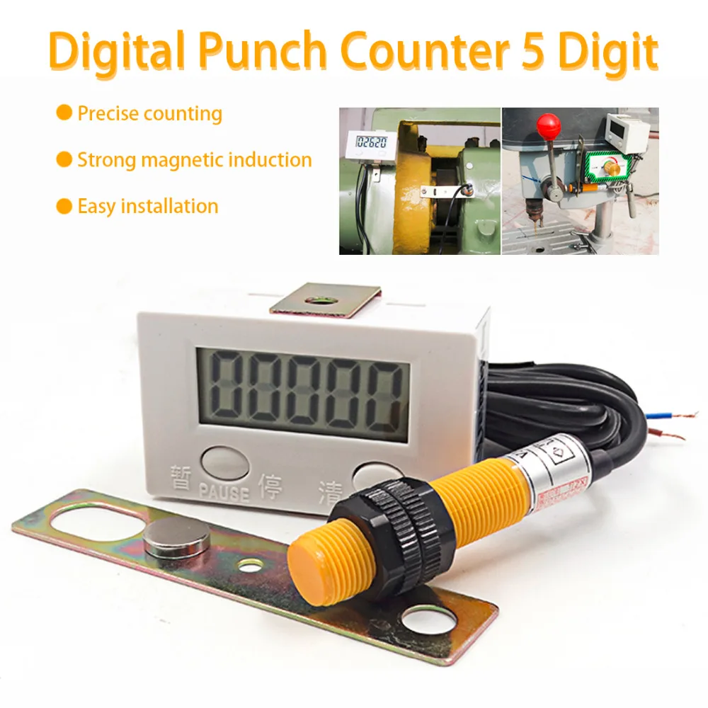 0 99999 LCD Digital Display font b Electronic b font Counter Punch Magnetic Induction Proximity Switch