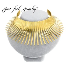 JUST FEEL,, индейский Индеец, гнущийся металл, Массивное колье, женское благородное ожерелье с нагрудником, модное Макси ювелирное изделие