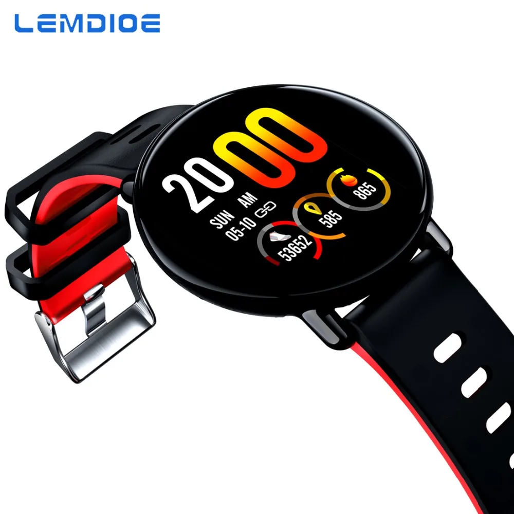 

LEMDIOE IPS full touch screen 3D UI sport smart watch men women IP68 waterproof for android ios fitness tracker watch