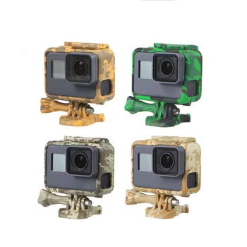 

2018 Frame Housing Case Multicam Protective Outdoor Camouflage + Base Mount for GoPro Hero 6/5 Black