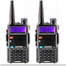 Walkie talkie 2 pces 2021 baofeng Uv-5R para o rádio do presunto do comunicador amador woki toki boafeng uv 5r rádio de 2 vias cb rádio