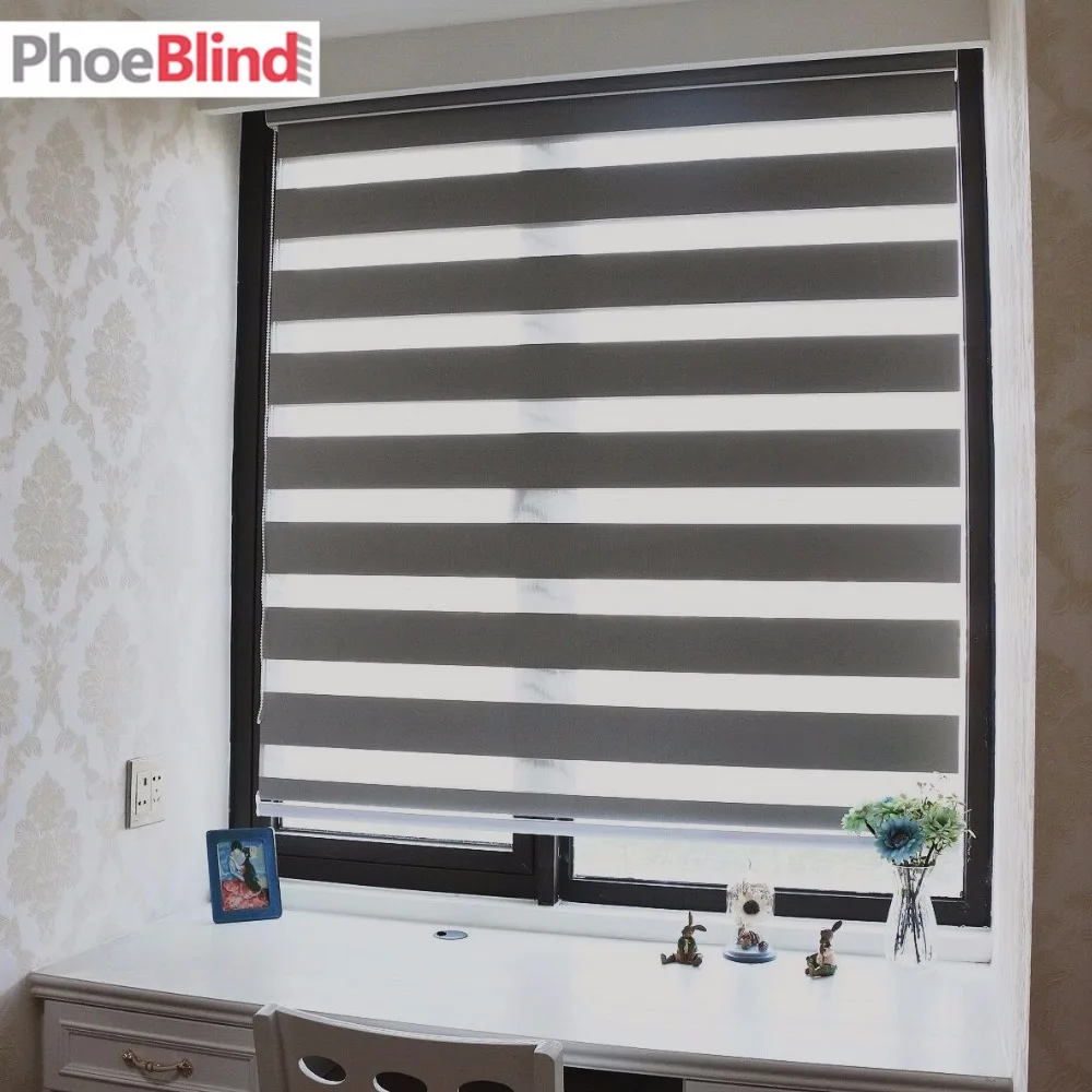 

CUSTOM MADE SIZES Roller zebra blinds Light filtering sheer shade