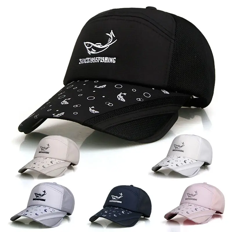 

Golf Hat Baseball Cap Outdoor Sunscreen Shade Sport Sunshade Embroidered Print One Size Cotton Unisex Adjustable Brim Mesh