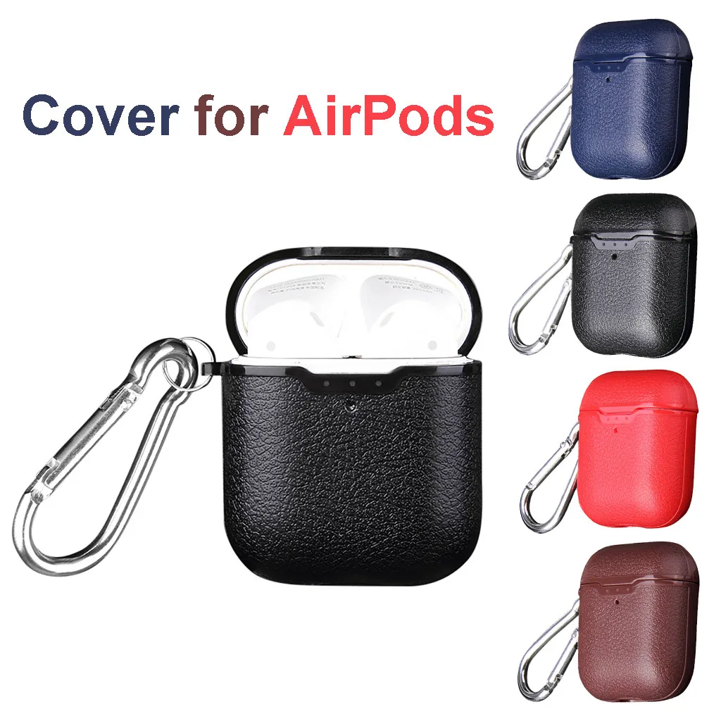Чехол для наушников Apple Airpods AirPods кожаный чехол зарядного устройства защитный с