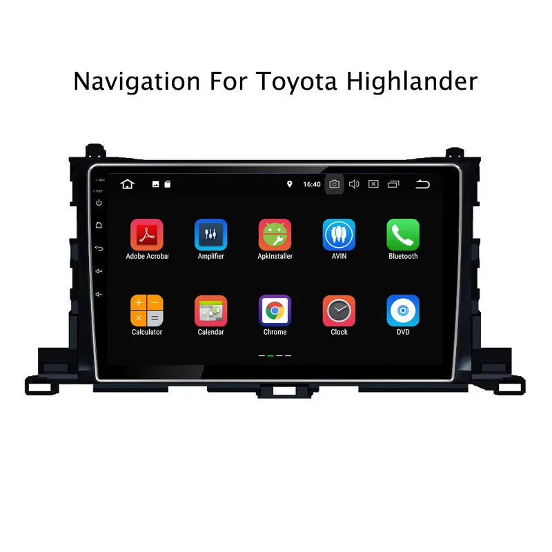 Flash Deal 10.1Inch PX30 Android 9.0 Car DVD Multimedia Player For Toyota Highlander 2015-2018 GPS Navigation Radio Stereo Audio 4