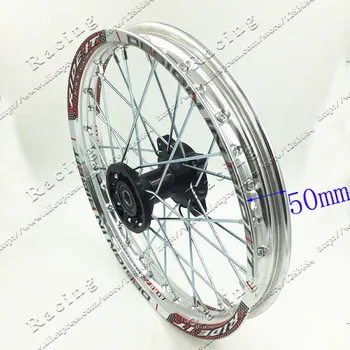 

Pit Bike Racing 1.40 - 14" Inch Silver Alloy Front Wheel Rim with 32 holes fit 60/100-14 tyre PIT PRO Thumpstar KTM CRF