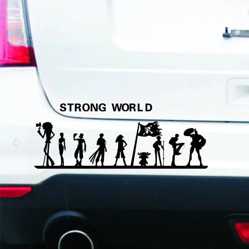 1 шт. SEEYULE One Piece Strong World Автомобильная наклейка пират Луффи его друзья Виниловая