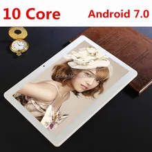 2017 Newest 128GB ROM Tablet 10 inch 4G LTE GPS WIFI Phone Call Tablet 10 cores 1920*1200 IPS Screen Free shipping