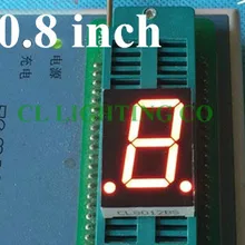 7-сегментный красный светодиодный Дисплей 27,7*20*8,4 мм газоразрядный индикатор 0,8 дюйма 1 бит цифровой светодиодной лампой Пластик металлический общий анод