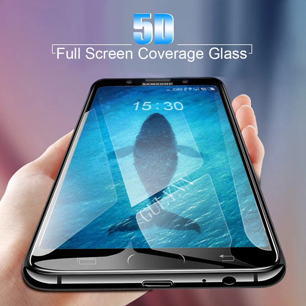 Закаленное стекло 5D с полным покрытием для Samsung Galaxy J2 3 4 5 6 7 8 Pro Pime A51 71 9H Улучшенная
