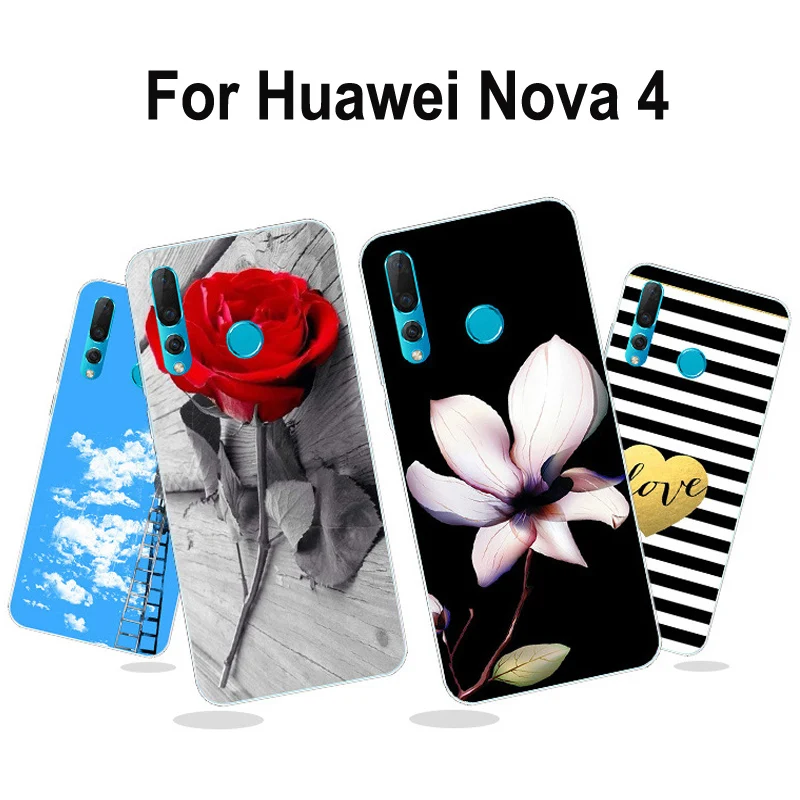 Роскошный чехол для телефона с мультяшным рисунком 6 4 дюйма Huawei Nova чехлы мягкий