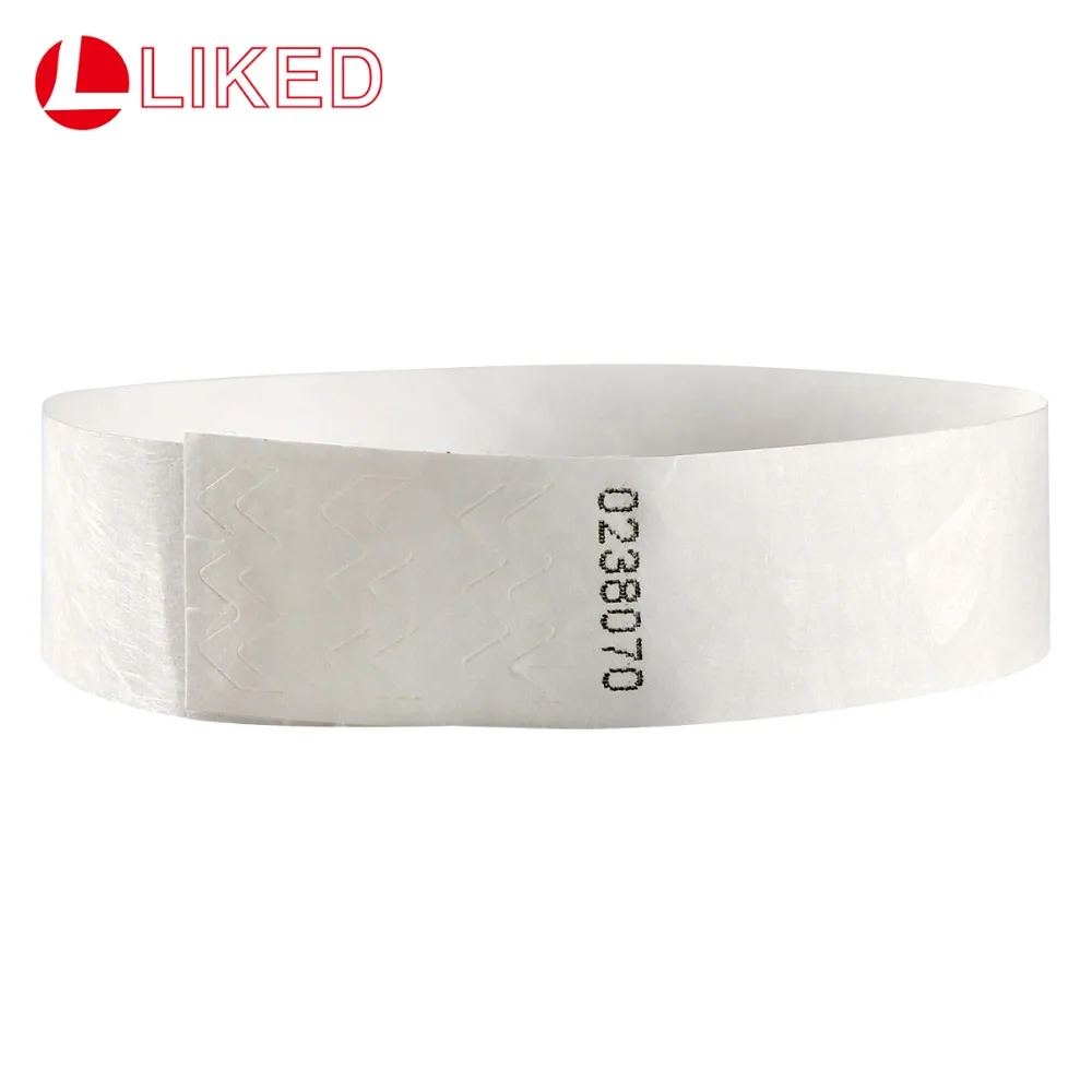 

Solid NEW White Color 3/4 inch Tyvek Wristbands with Series Numbers, ID Wristbands for Party Events, 500 Pieces Free Shipping