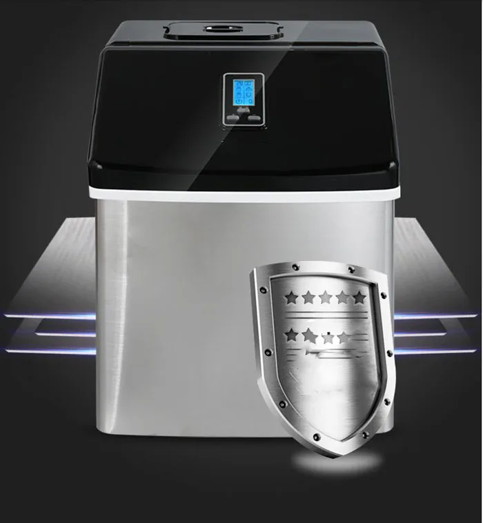 Коммерческий/бытовой льдогенератор чай с молоком магазин/кафе/Холодный Напиток Магазин аппарат для кубиков льда нержавеющая сталь льда