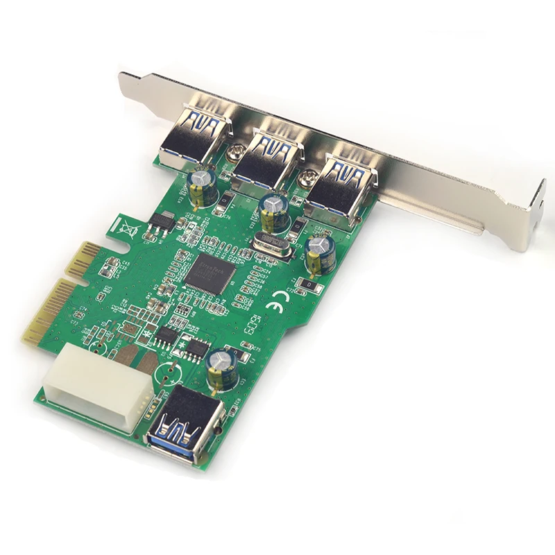 USB 3 0 расширения PCI e карта PCIe USB3.0 адаптер Внешняя батарея + 1 встроенный