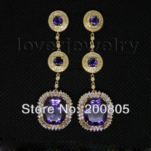 Gorgeous Amethyst Earrings Vintage In 18kt Yellow Gold Natural Diamond Earrings for Women Jewelry E00148A Gorgeous Amethyst Earrings Vintage In 18kt Yellow Gold Natural Diamond Earrings for Women Jewelry E00148A