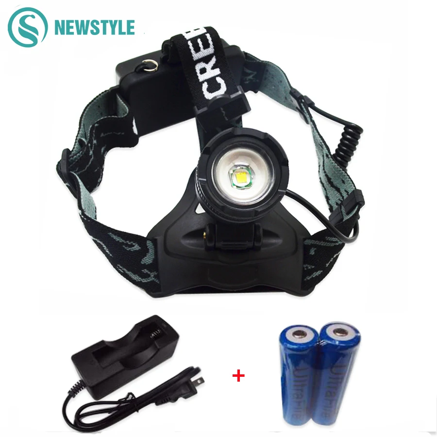 

T6 XML-U2 LED Head Lamp 2000LM Rechargeable Headlight Head light Lamp LED Flashlight Hunting Lamp +18650 battery+ AC charger