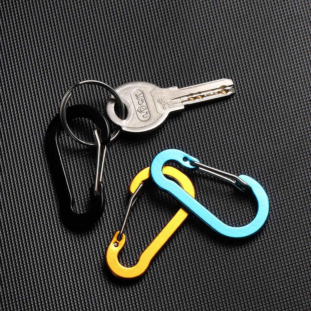 Carabiner Belt Clip Carabiner Clips Keychain Carabiner Whistle Keychain Key Chain Clip Tactical Keychain 5PCs Aluminum Alloy Carabiner Camping Safety Buckle Climbing Button Booms Fishing Hook Snap Clip Backpack Keychain