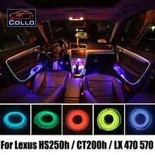 Новейшие DIY EL Провода Для Lexus HS250h/CT200h/LX 470 570/Украшение автомобиля Холодный Свет Романтическая Атмосфера Лампы/9 М Набор