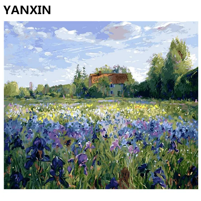 

YANXIN DIY Frame Painting By Numbers Oil Paint Wall Art Pictures Decor For Home Decoration A006