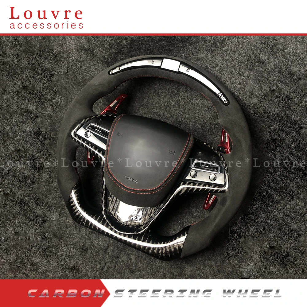 Forged carbon fiber car Steering Wheel For Cadillac ATS-L CT6 carbon fiber steering wheel