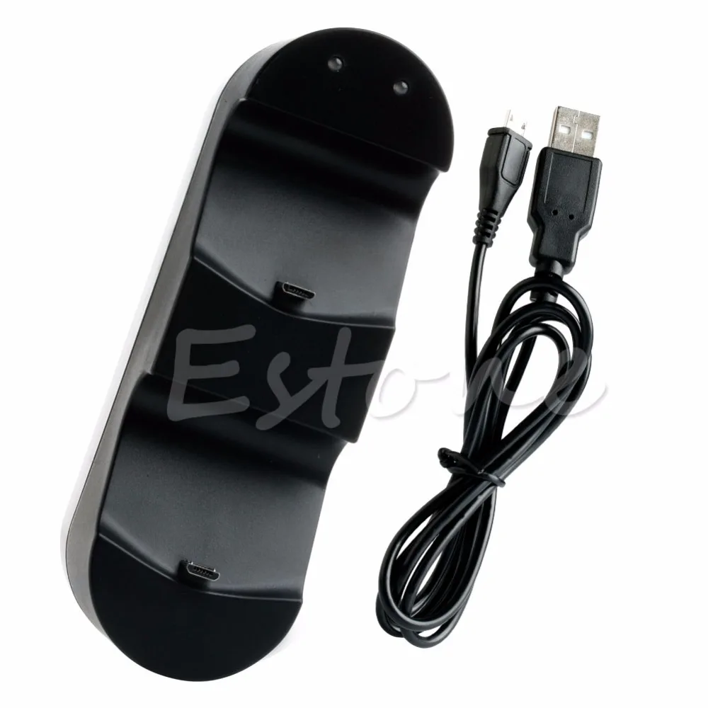 Двойной зарядка через usb Зарядное устройство Док-станция Подставка для Playstation 4 PS4 контроллер-L060 Новинка; Лидер продаж