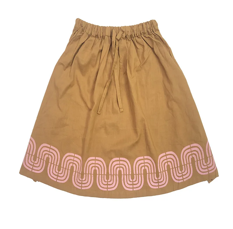Детские свитера; весна г.; BC; вязаный кардиган для мальчиков и девочек; новые модные хлопковые топы для маленьких детей; верхняя одежда - Цвет: Coffee Skirt