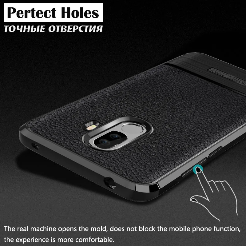KXM1406_5_JONSNOW Soft Case for Xiaomi Pocophone F1 Litchi Texture Shock-Proof TPU Phone Cover For Pocophone F1 Global Version Protective Case