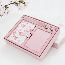 Kawaii подарочный набор Sakura notebook/Васи кран/ручка/линейка Janpanese DIY планировщик дневник офисные и школьные принадлежности милые канцелярские принадлежности