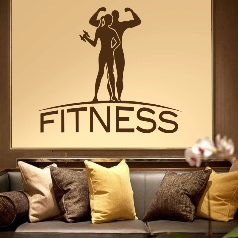 Dctal Car Gym Sticker Fitness Decal Bodybuilding Posters Name Vinyl Wall Decals Parede Decor