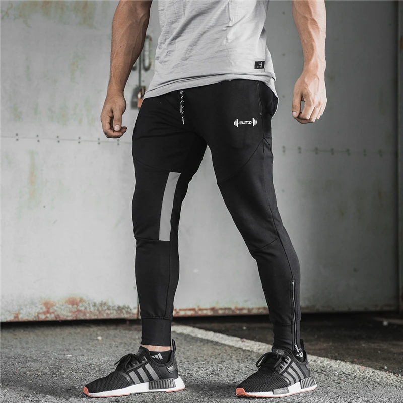 Мужские спортивные штаны muscle тренировочные джоггеры повседневные осенние