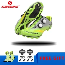 SIDEBIKE/Профессиональная обувь для велоспорта для мужчин и женщин; обувь для гонок на велосипеде; самоблокирующиеся кроссовки для горного велосипеда; дышащие кроссовки суперзвезды